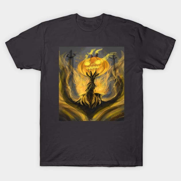 Demonic pumpkin T-Shirt by Vince78